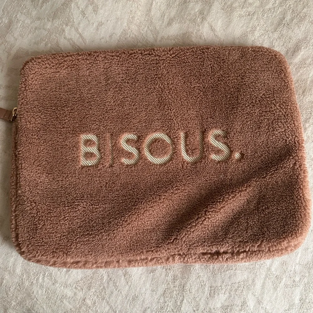 'BISOU’ Plush Laptop Case - Dusty Rose
